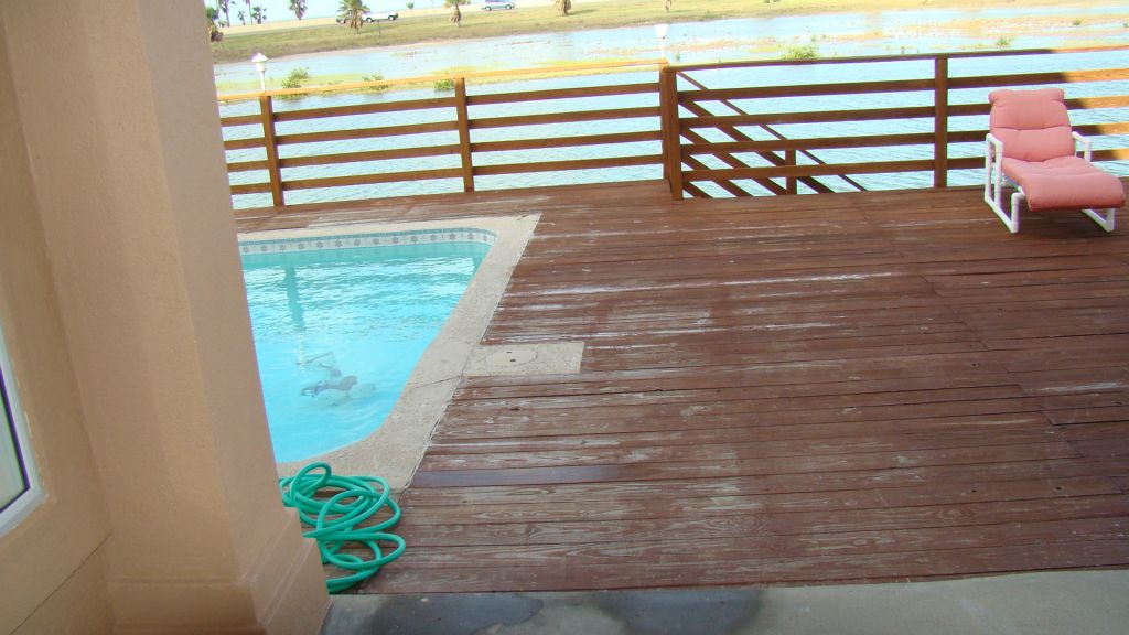 EXISTING WOOD DECK, CONCRETE STEPS and FLATWORK, HANDRAILS, BULKHEAD, STAIRS and POOL to be REPLACED